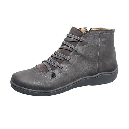 bottines montantes décontractées à lacets souples