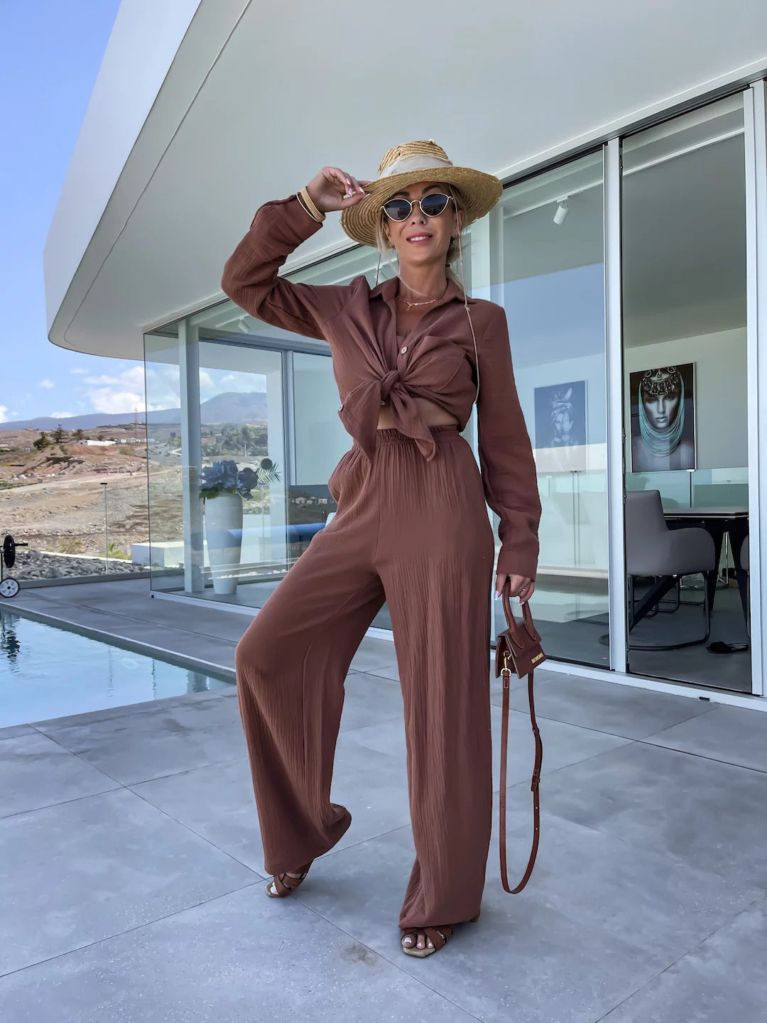 Ensemble Manches Longues et Pantalon Droit