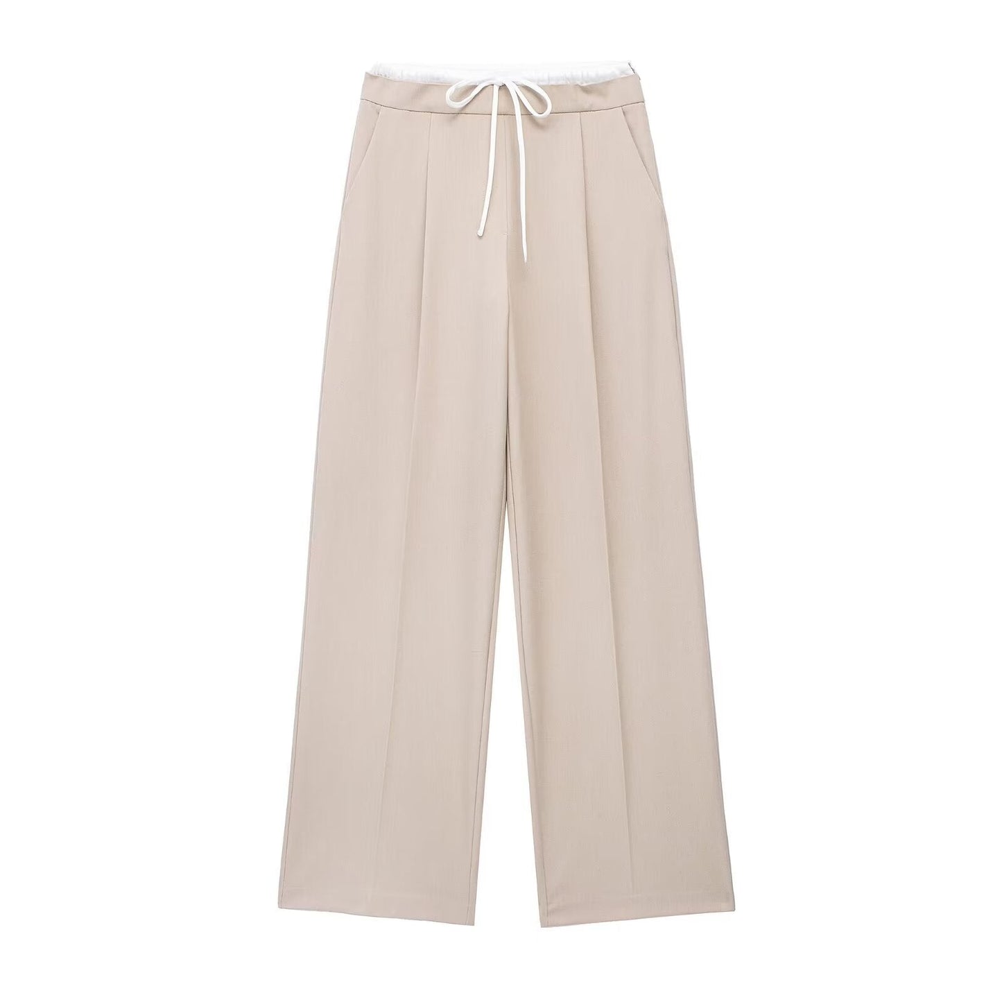 Pantalon taille haute large coupe élégante