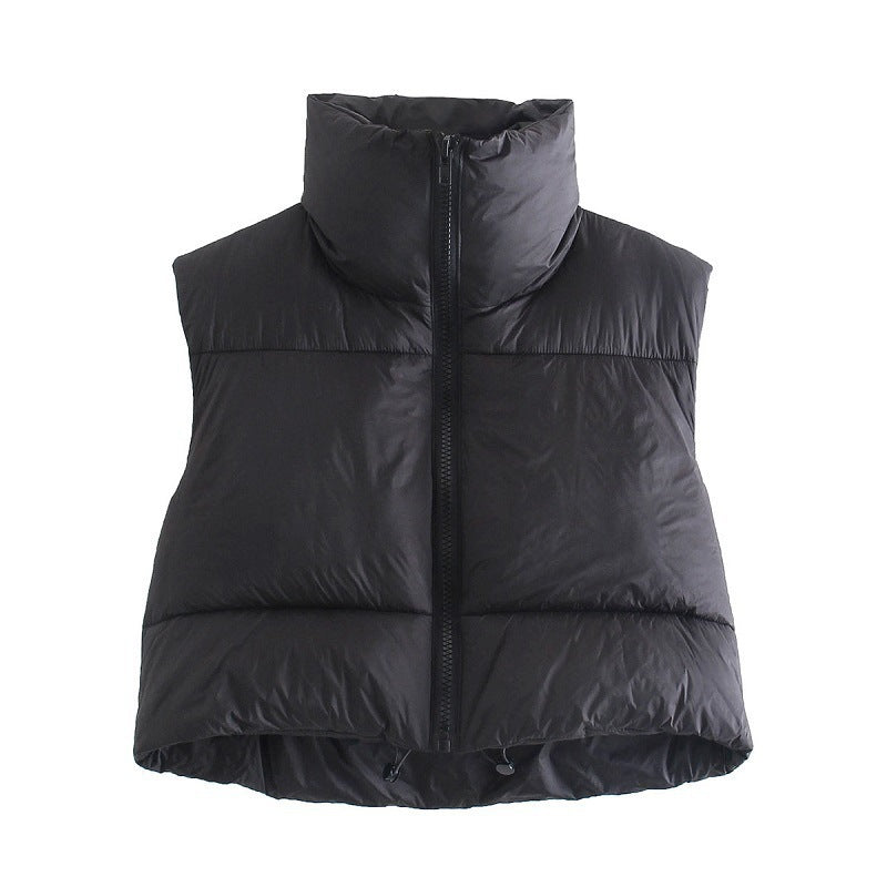 Gilet Hiver à Col Montant et Fermeture Éclair