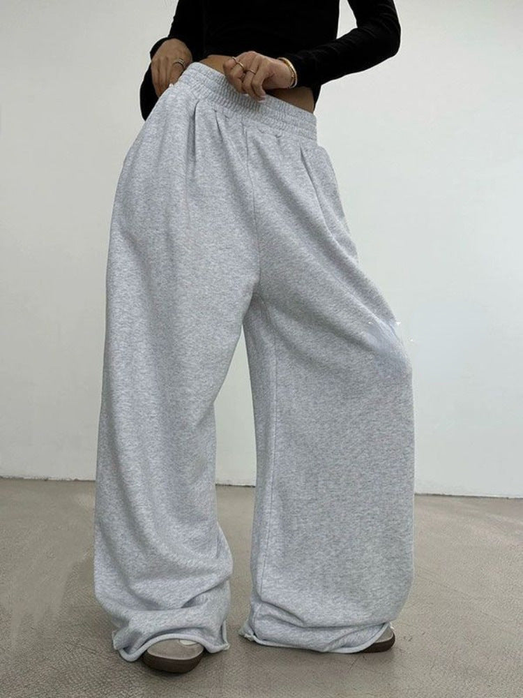 Pantalon de sport ample taille haute tendance