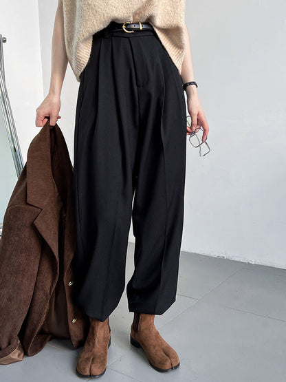 Pantalon large fluide coupe droite femme
