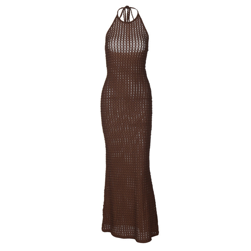 Robe longue moulante dos-nu