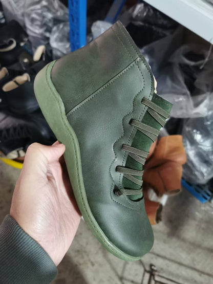 bottines montantes décontractées à lacets souples