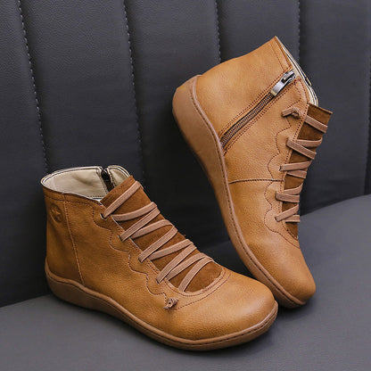 bottines montantes décontractées à lacets souples