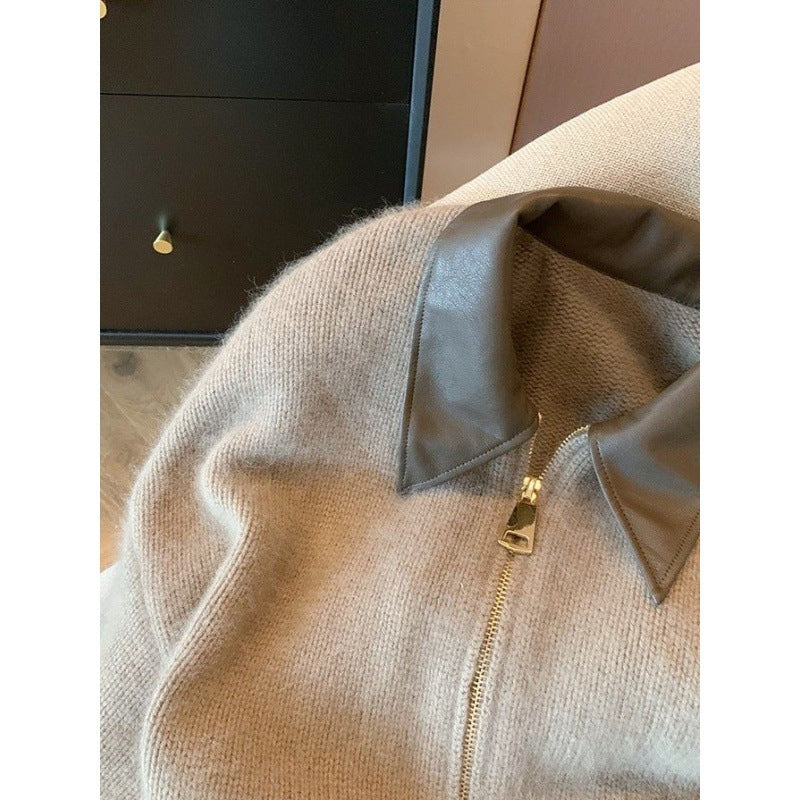 Sweater Court à Double Fermeture Éclair