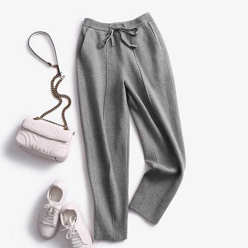 Pantalon Court Tricoté Femme