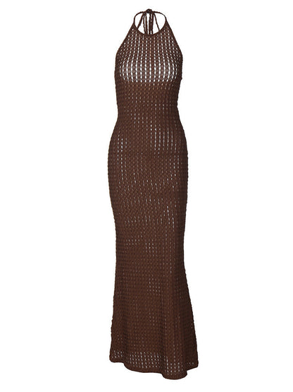 Robe longue moulante dos-nu