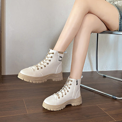 bottines montantes semelle épaisse style british