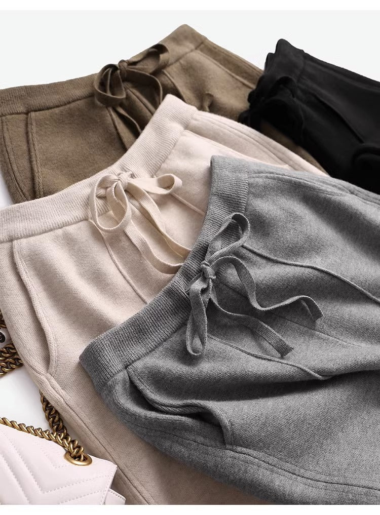 Pantalon Court Tricoté Femme