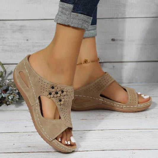 Sandales ouvertes à perforations